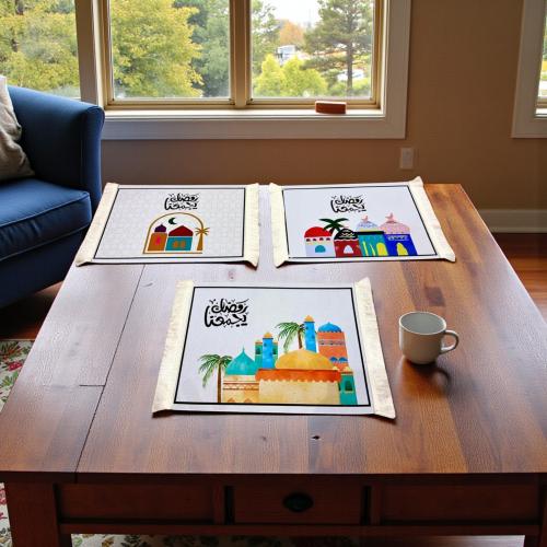 لبادة مستطيل رمضان يجمعنا بالحبة