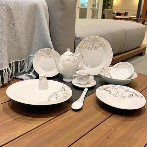 طقم عشاء سيراميك 55 قطعة