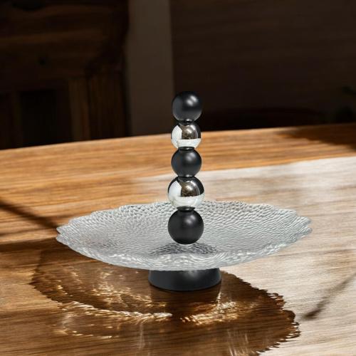 صحن زجاج بقاعدة