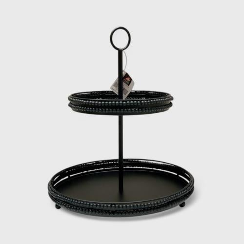 صحن تقديم دور اسود مقاس 31.5 * 36 سم