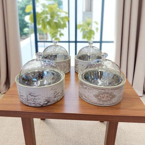 صحن بغطاء بالحبه