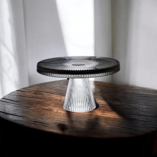 صحن زجاج بقاعدة مقاس 25 * 10.5 سم