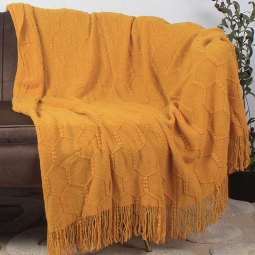 رمية كنب لون برتقالي م 130*200 سم