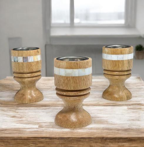 مبخرة خشب ديكور 12 سم بالحبه