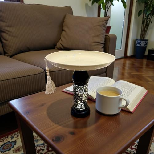 صحن معدن باستاند فانوس رمضان