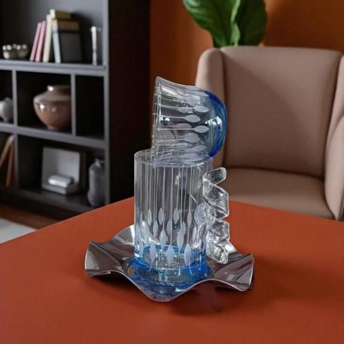 طقم شاي وقهوة 18 قطعة أزرق