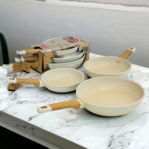 طقم طاوة قلي جرانيت 3 قطعة