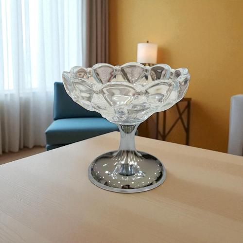 صحن زجاج بقاعدة