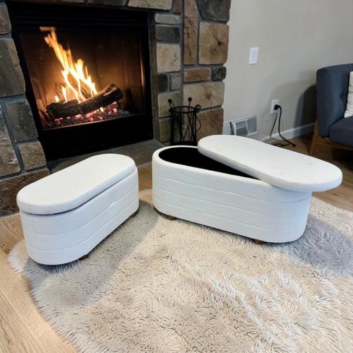 صندوق خشب قماش ابيض مقاسين