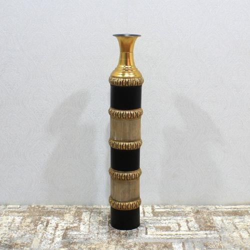 فازة معدن كبير - ذهبي * أسود 87سم