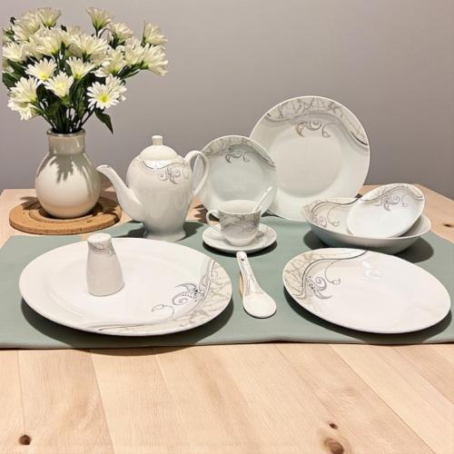 طقم عشاء سيراميك 55 قطعة