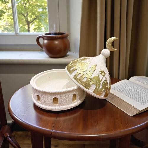 تمررية سيراميك بغطاء رمضان ذهبي