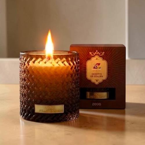 كاسة عطر فواحة زجاج شمع 260 جرام