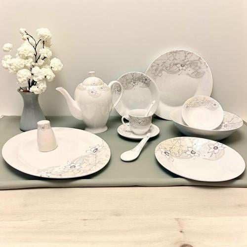 طقم عشاء سيراميك 55 قطعة