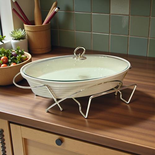 قدر شوربة باستاند فضي