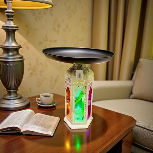 صحن معدن باستاند فانوس رمضان