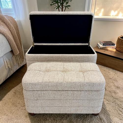 صندوق خشب قماش ابيض مقاسين