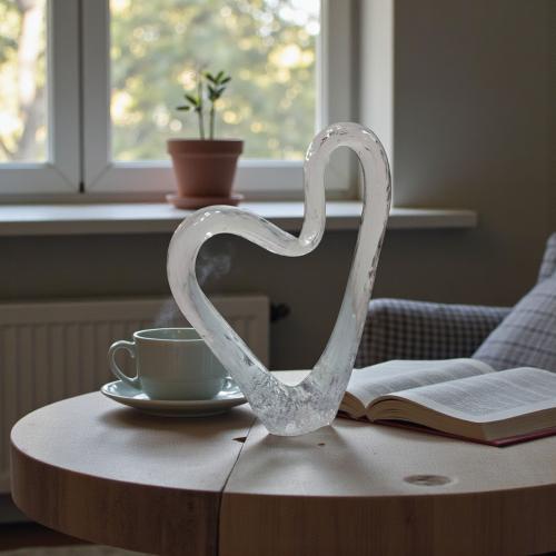 شمعدان زجاج شفاف