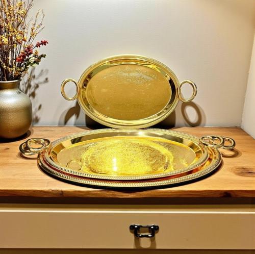 طقم تبسي استيل 3ح ذهبي