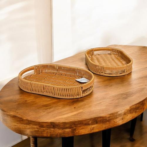 صحن خسف بني بيضاوي بالحبة مقاس 34 * 25 سم