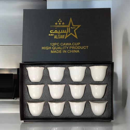 طقم فنجان قهوة 12 قطعة