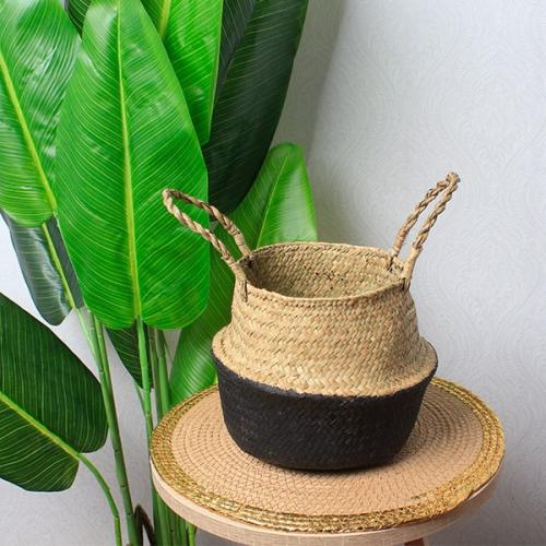 سلة خسف بيد صغير - بيج مع اسود