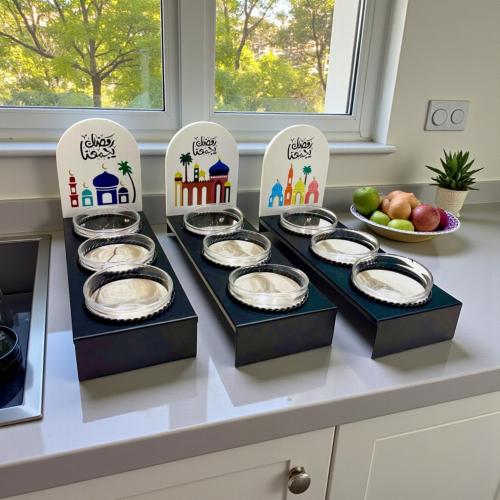 زبدية زجاج باستاند 3 حبه رمضان