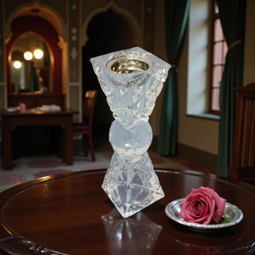 مبخرة زجاج بقاعدة