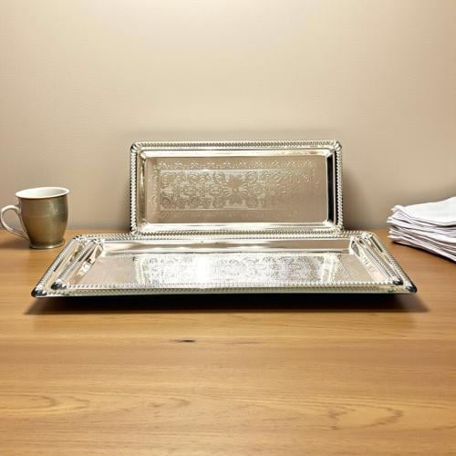 طقم تبسي استيل 3ح فضي