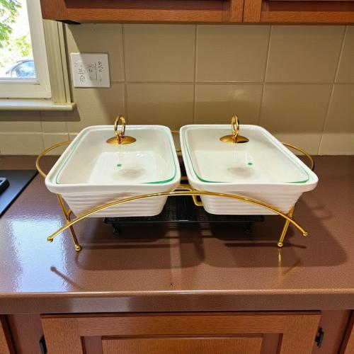 قدر شوربة باستاند ذهبي 2 قطعة