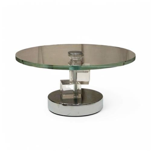 صحن زجاج بقاعدة مقاس 11 * 25 سم