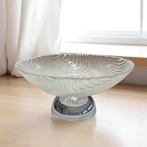 صحن زجاج بقاعدة مقاس 24 سم