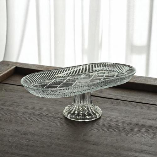 صحن زجاج بيضاوي مقاس 28 * 14 سم