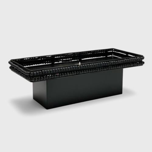 صحن تقديم اسود مقاس 34.5 * 15 سم