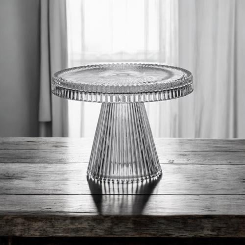 صحن زجاج بقاعدة مقاس 15 * 10.5 سم