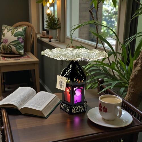 صحن معدن باستاند فانوس رمضان