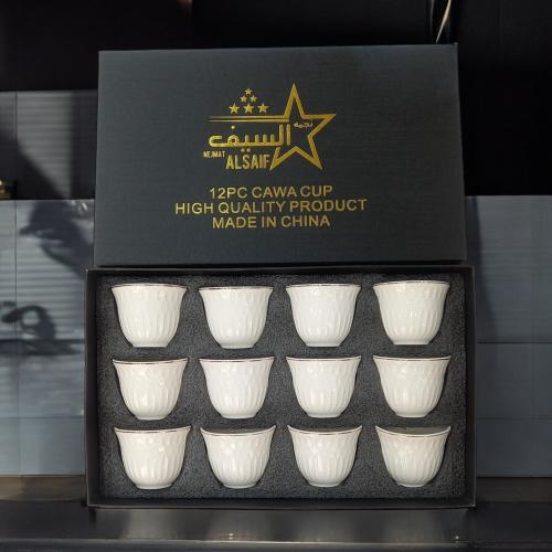طقم فنجان قهوة 12 قطعة