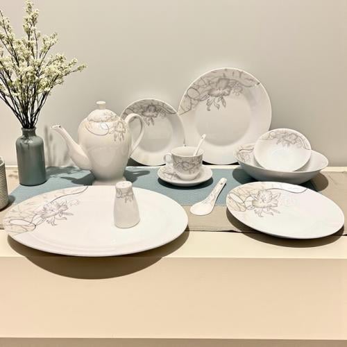 طقم عشاء سيراميك 55 قطعة