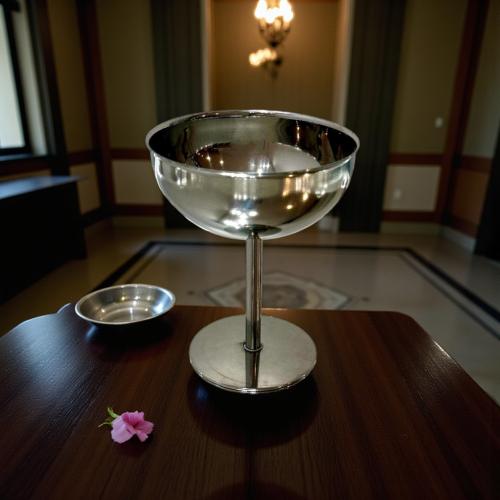 صحن ستيل بقاعدة