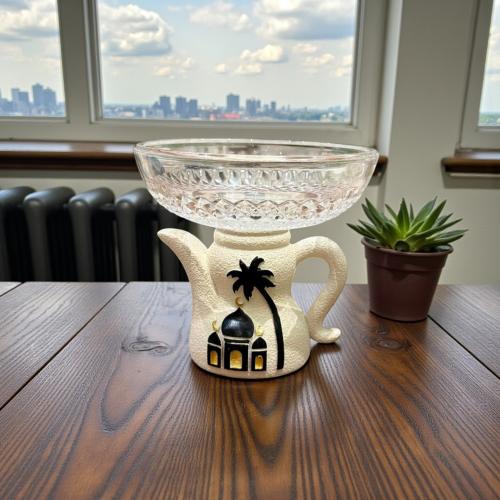 صحن زجاج بقاعدة رمضان