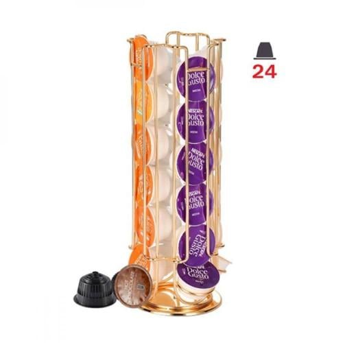 حامل كبسولات ذهبي