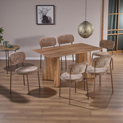 طاولة طعام رخام مستطيل 8 كرسي