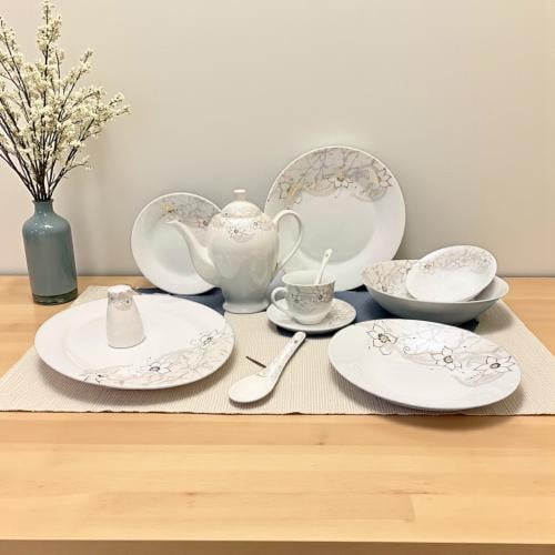طقم عشاء سيراميك 55 قطعة