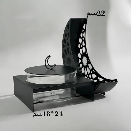 ستاند كيك مع غطاء إكرليك اسود