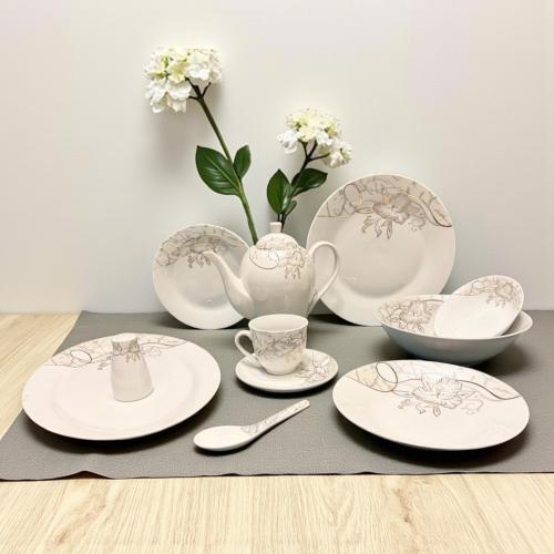 طقم عشاء سيراميك 55 قطعة