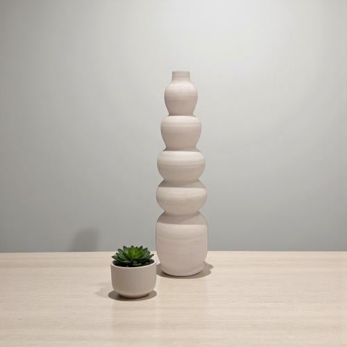 فازة سيراميك أبيض 20 * 74.5 سم