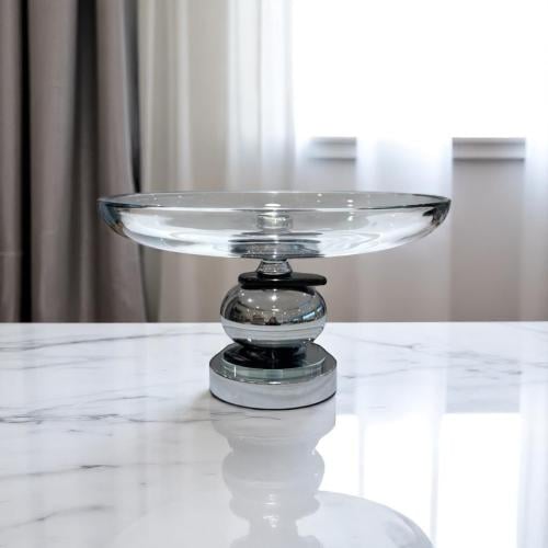 صحن زجاج بقاعدة