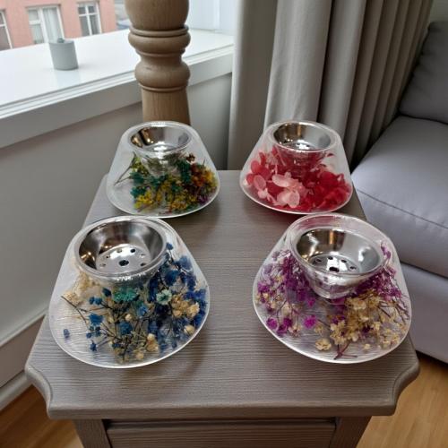 مبخرة كريستال ملون بالحبة