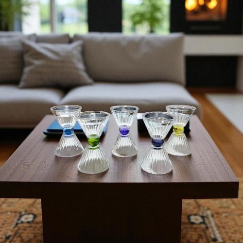 مبخرة زجاج بألوان مختلفة - بالحبة