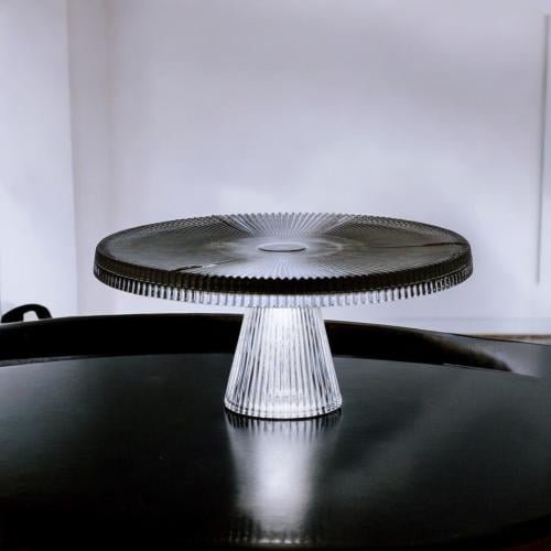 صحن زجاج بقاعدة مقاس 30 * 10.5 سم